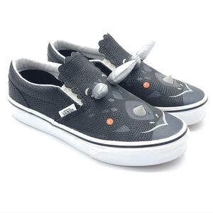 Vans Slip-On Triceratops Sneakers Dinosaur Black New Youth 2.5